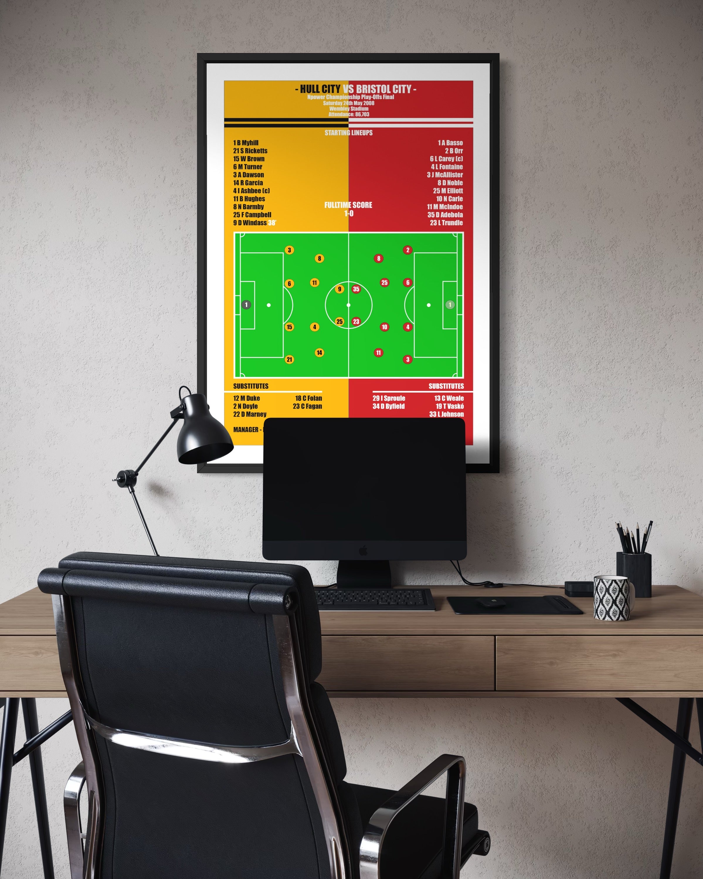 Hull City vs Bristol City Poster (Play-Off Final 07/08)